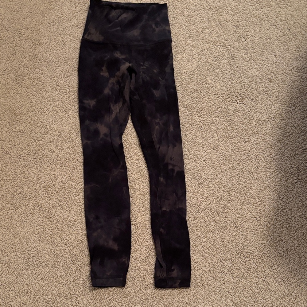 Lululemon Athletica Dark Tie-Dye Leggings